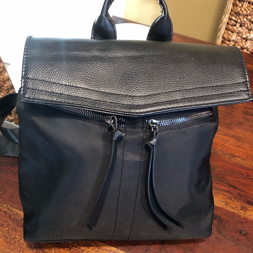 Botkier New York Trigger Black Bag Mini Backpack Black Nylon